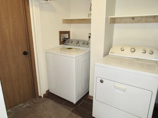 Washer and dryer included.