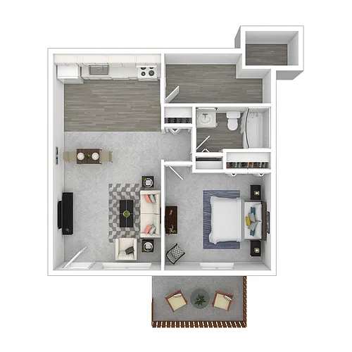 Floor plan 1 Bed 1 Bath