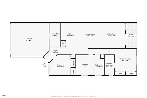 Floor plan 3 Bedroom 2 Bathroom - B