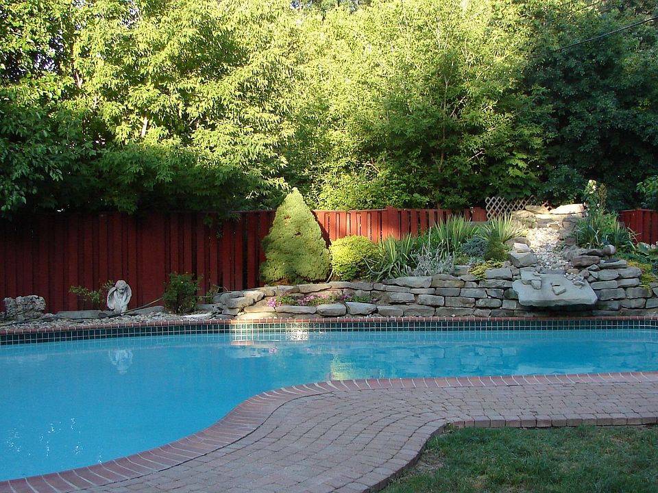 Pool with waterfall