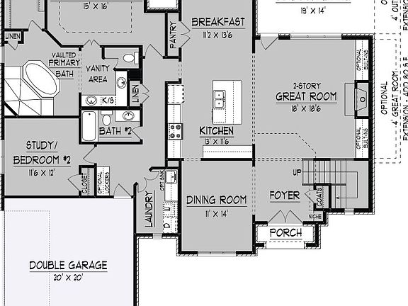 Landry II Floorplan First Floor
