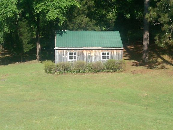 Shed in backyard