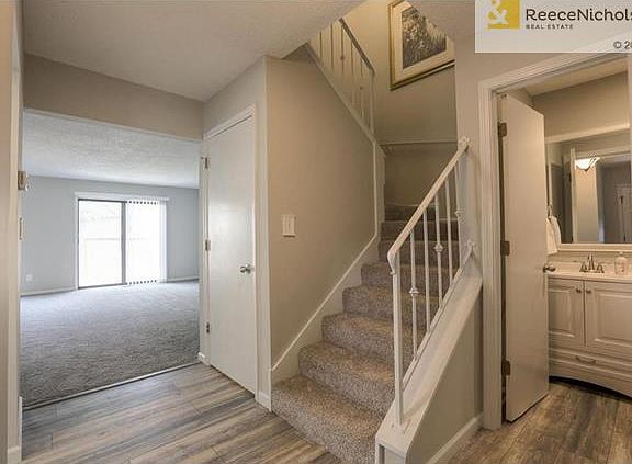 Welcoming entry with new flooring and new paint and large closet