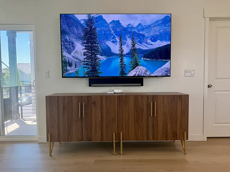 77" OLED TV & Sonos Soundbar included (credenza not included)