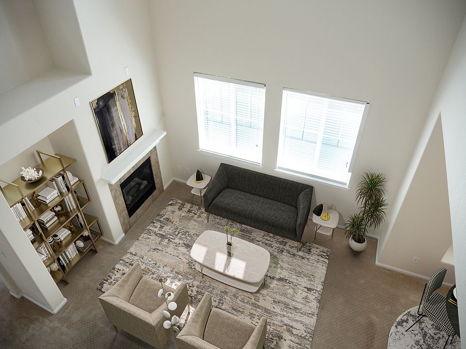 Dramatic living area with 20 foot ceilings..