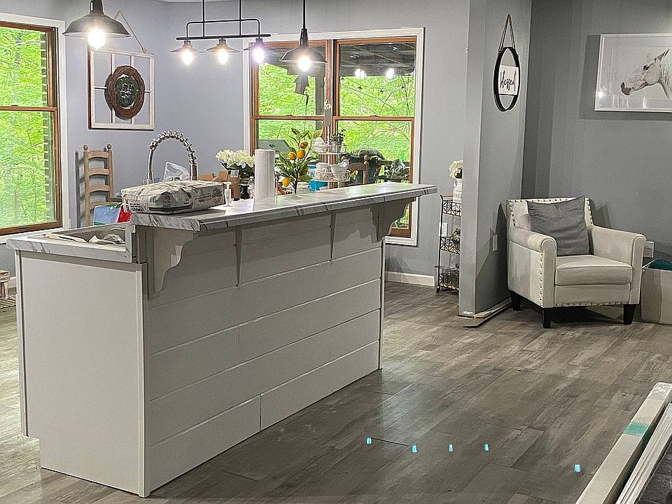 Custom shiplap island