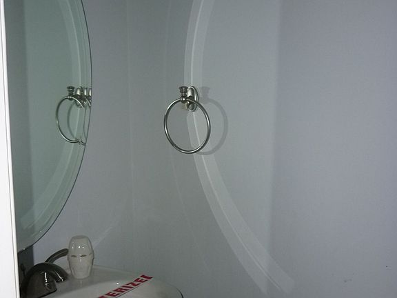 Pedestal sink in half bath