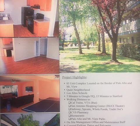 Brochure for Del Medio Garden Apartments