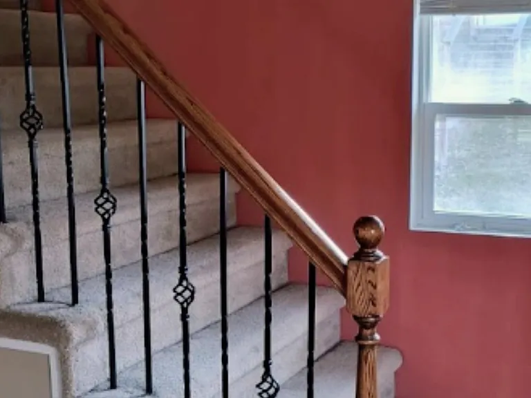 Focal point staircase to second floor.