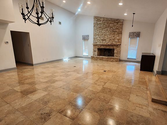 Great room - entry on right, bedrooms to left
