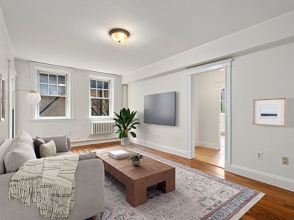 Living room virtually staged