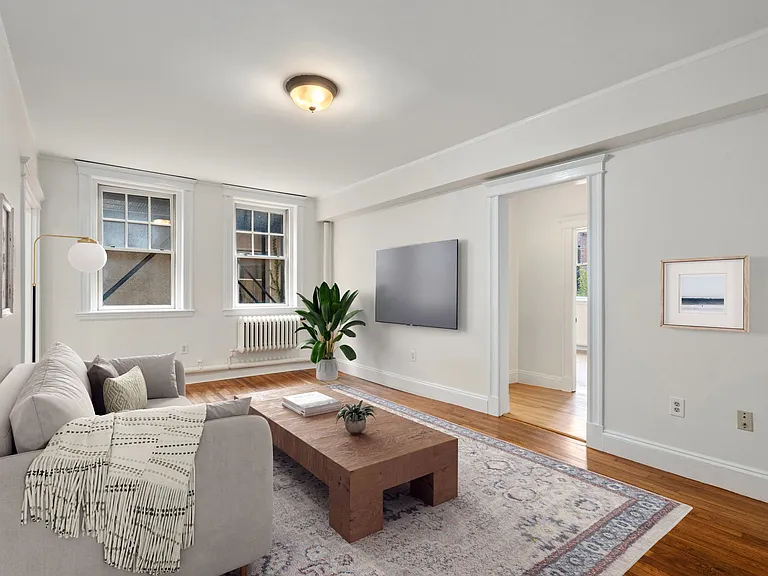 Living room virtually staged