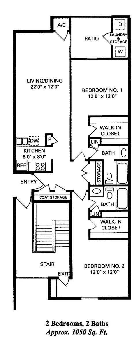 Floor plan Sunlake 2 BDRM