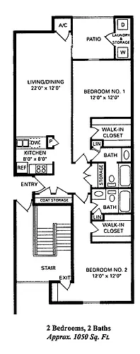 Floor plan Sunlake 2 BDRM