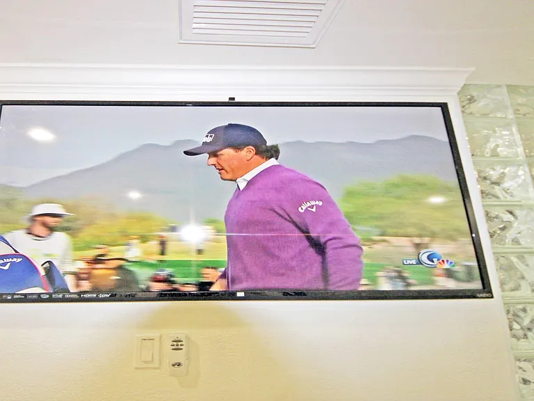 Several large smart TVs