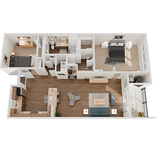 Floor plan 2 BED VILLA