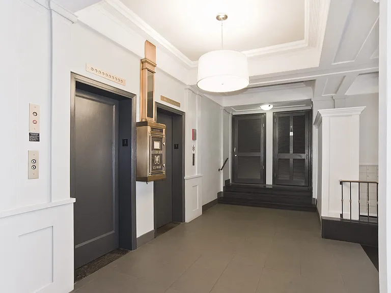 Restored Lobby with Original Mail Chute