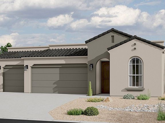 Spanish Elevation - 3 Car Garage