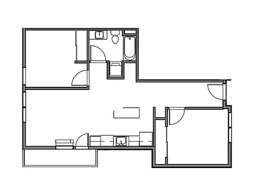 Floor plan Two Bedroom B