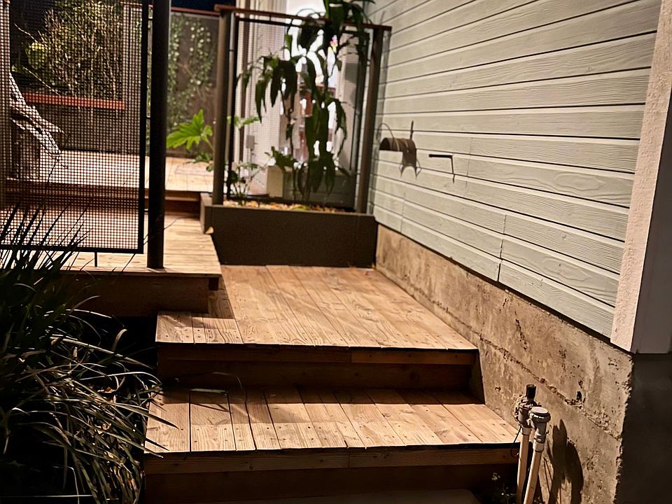 Entry off driveway
