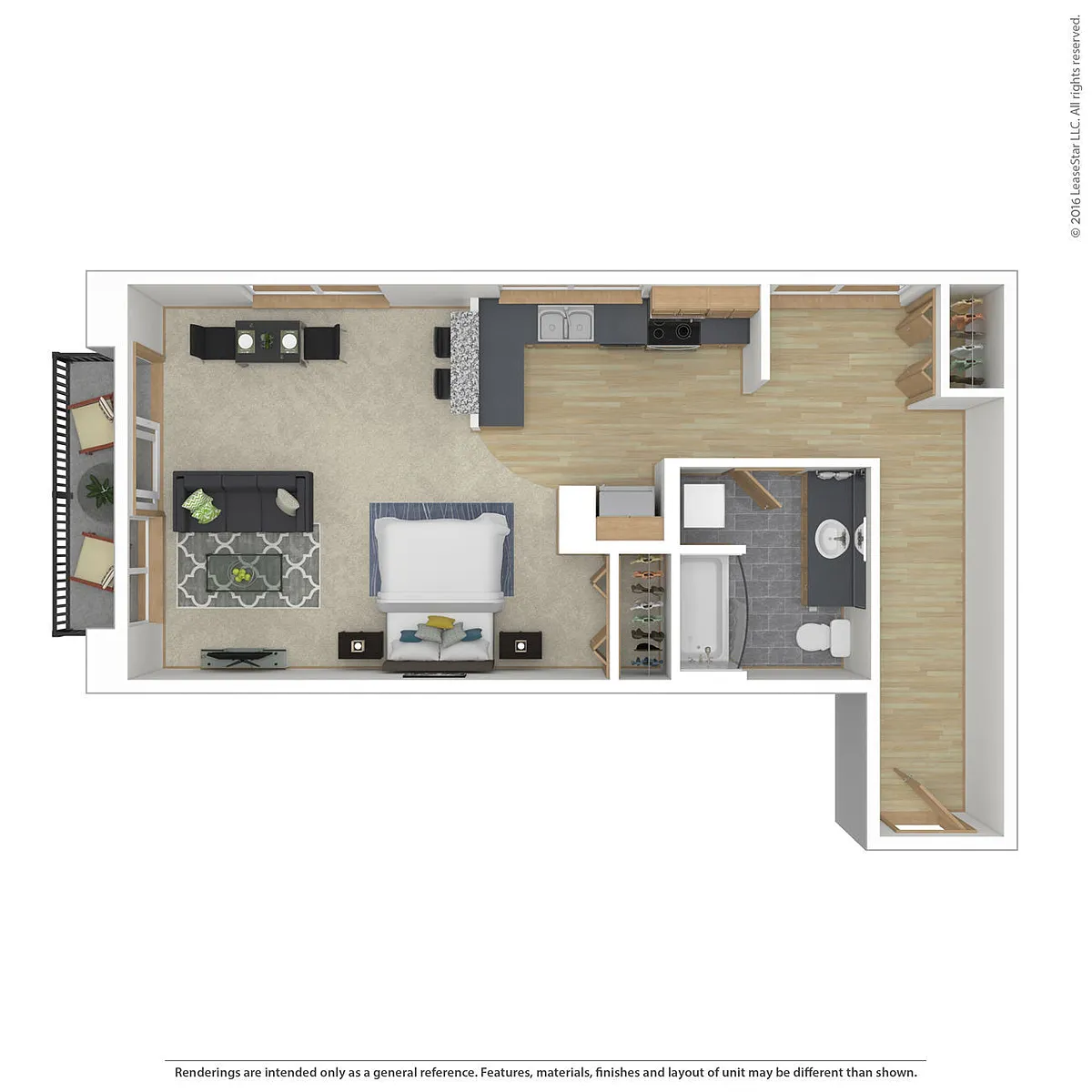 Floor plan Large Studio