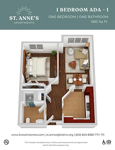 Floor plan 1 Bedroom