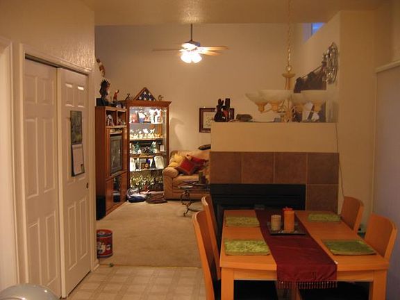 View from kitchen to living