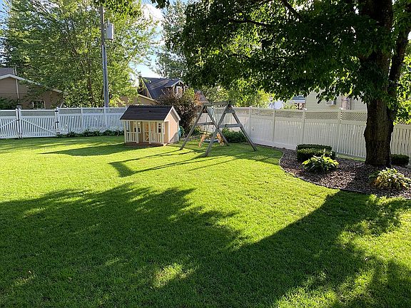 Backyard with privacy fence.