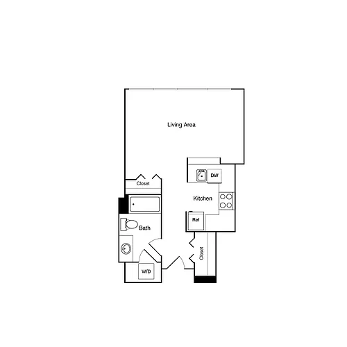 Floor plan Studio 501 SE