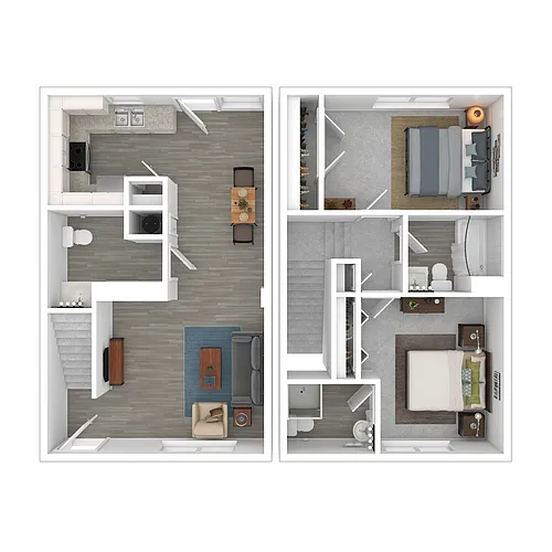 Floor plan 2x2 Townhome
