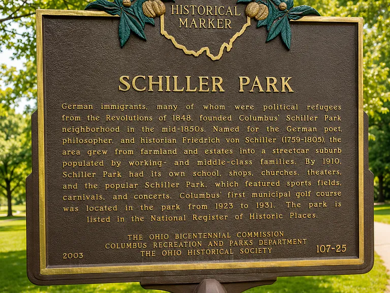 Walk one block to Schiller Park and its 23-acres of beautiful green space.