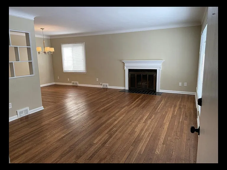 Living room and dining room
