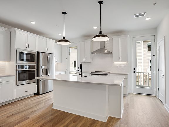 Kitchen with pendant lighting
