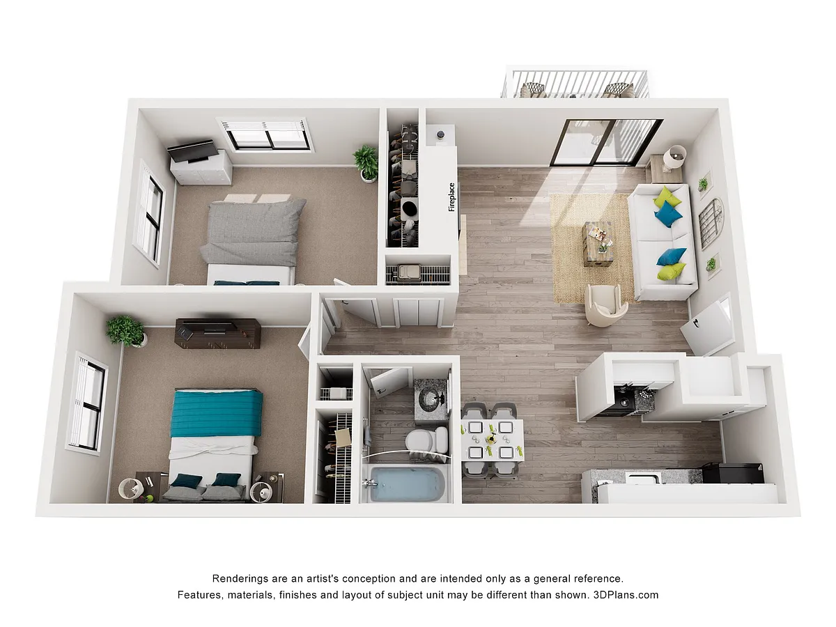 Floor plan Two Bedroom