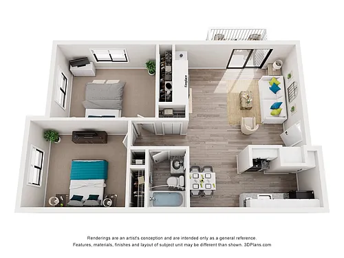 Floor plan Two Bedroom
