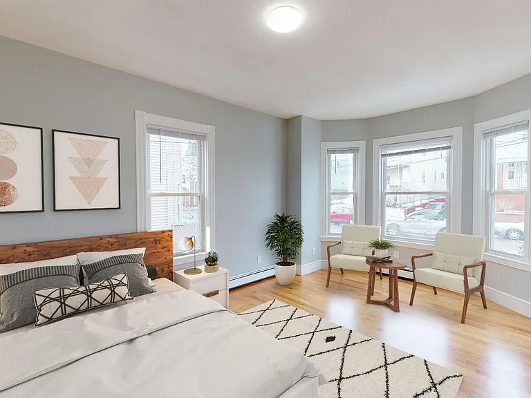 Bedroom 1. This image shows a virtually furnished space. Bedrooms come unfurnished.