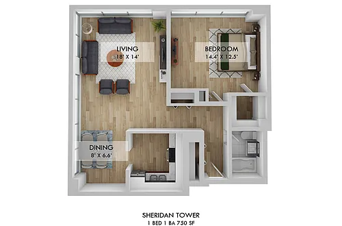 Floor plan One Bedroom