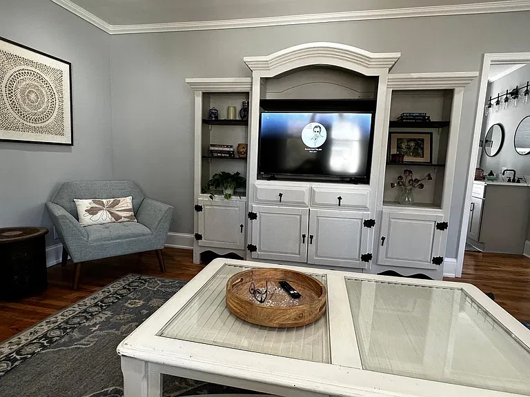 Living room with new Smart TV