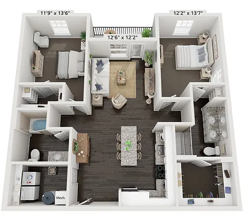 Floor plan B1C
