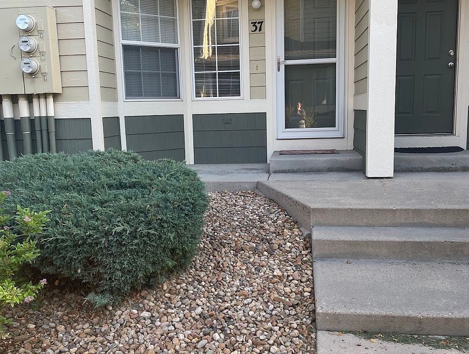 The front patio provides space for relaxation.