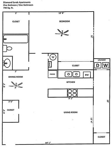 Floor plan One Bedroom