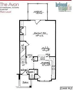 Main Level floor plan - 357 Quarry Rd