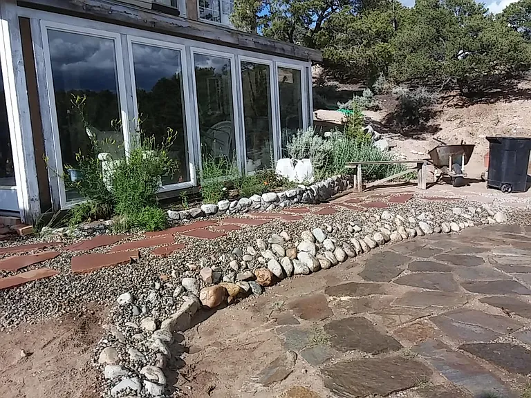 You have two flagstone terraces, BBQ grill, and a picnic table