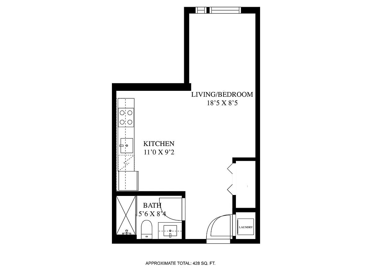 Floor plan Studio Layout B