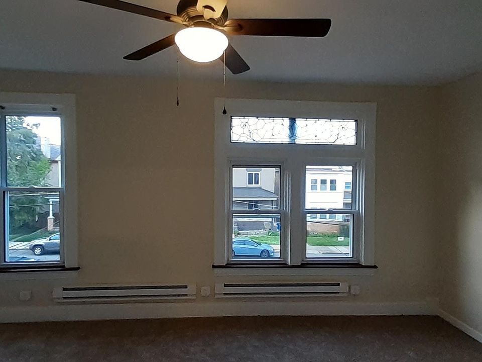 view from doorway into front bedroom, 2nd floor, supplementary electric heat