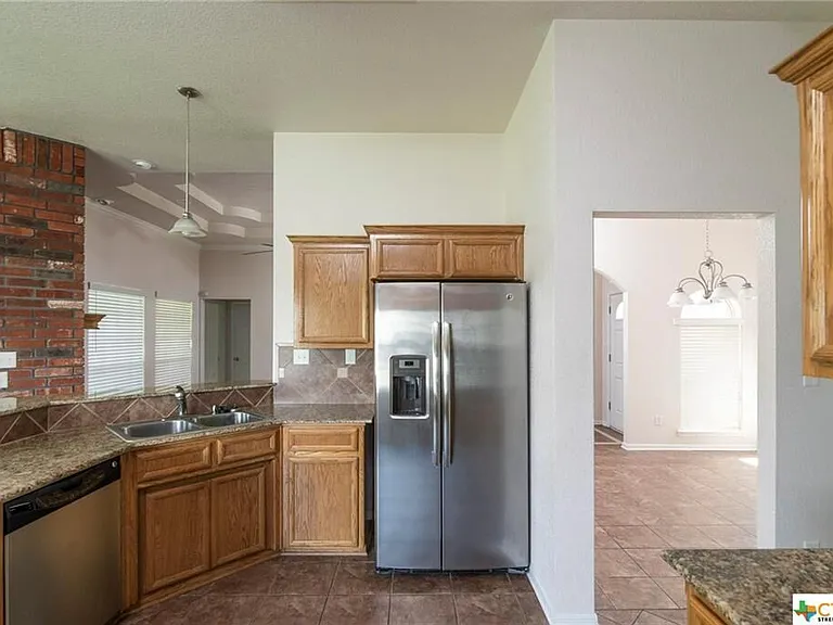 Big fridge with ice and water in the door