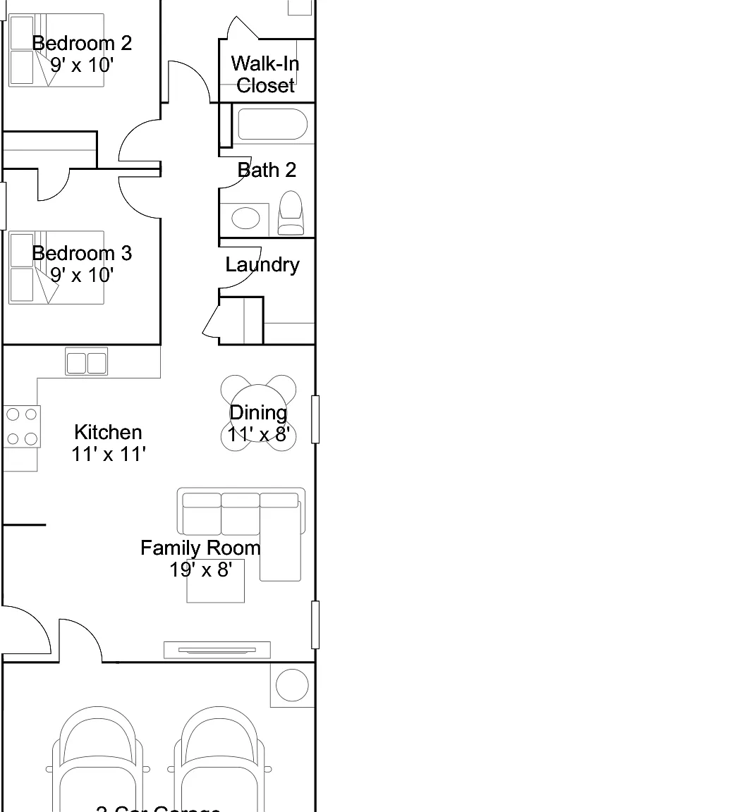 3 bed, 2.0 bath, 1049 sqft, $1,375 — Photo 2