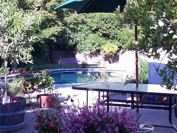 Seating area near the black bottom pool.  Huge lawn space is available.