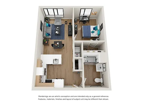Floor plan 1B-4A