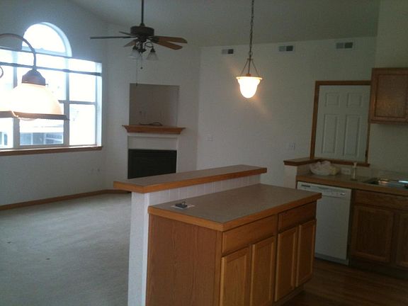 nice and open with ceiling fans